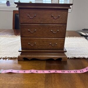 VTG Chest Style Jewelry Box 3 Drawer